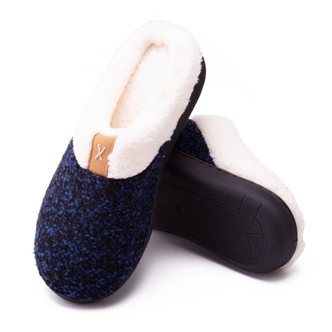 PLUSH FLEECE UNISEX COMFORT GEL SLIPPERS