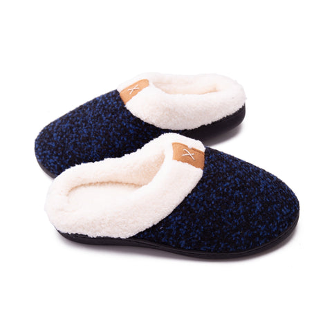 PLUSH FLEECE UNISEX COMFORT GEL SLIPPERS