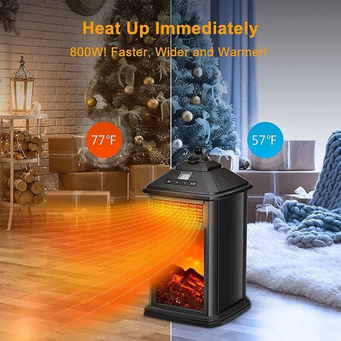 Demo-Milex Fireplace Flame Effect Lantern Heater