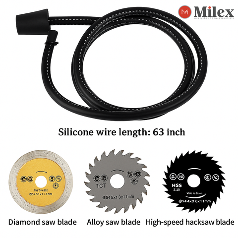 Milex Mini Circular Saw - 400W Power, Multi-Material Cutting, Dust Control