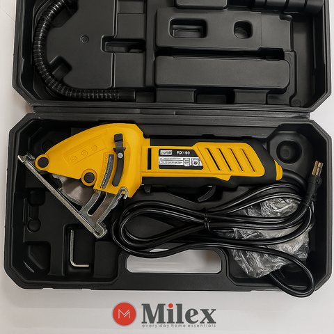 Milex Mini Circular Saw - 400W Power, Multi-Material Cutting, Dust Control