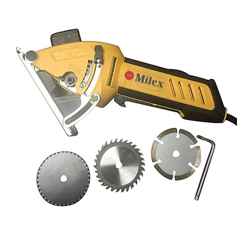 Milex Mini Circular Saw - 400W Power, Multi-Material Cutting, Dust Control
