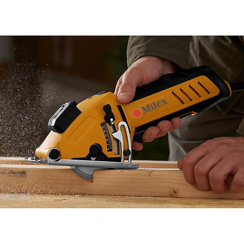 Milex Mini Circular Saw - 400W Power, Multi-Material Cutting, Dust Control