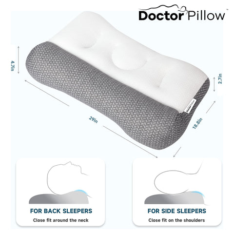 DR PILLOW PAIN AWAY NECK TRACTION PILLOW, RELAXOR ERGONOMIC INVISIBLE, SPRING NECK SUPPORT PILLOW,Neck Traction Pillow