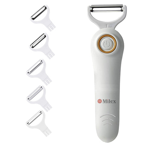 5-in-1 Blade Electric Peeler with Booklet Recipe and Oil Brush Red