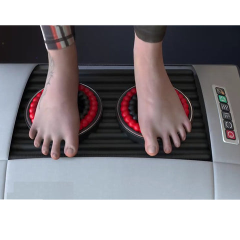 VibroSage Ergonomic Massage Cushion with Heated Neck Rollers & 10-Point Vibrating Massage – Grey