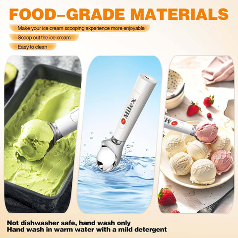 Milex 2-in-1 Heated Ice Cream Scoop and Self-Heating Butter & Cheese Spreader Knife