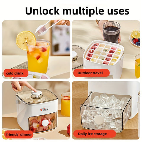 Milex Ice cube mold food grade press ice box home refrigerator
