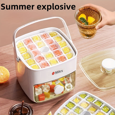 Milex Ice cube mold food grade press ice box home refrigerator