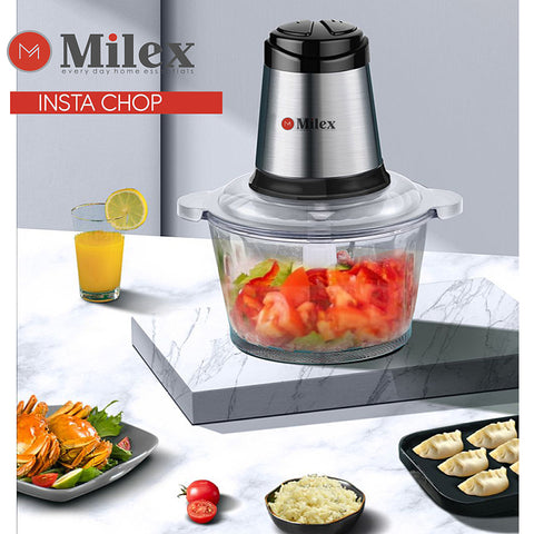 Milex Insta chop elite with 39-page recipe booklet included, 4-layer stainless steel blade , turbo 300W