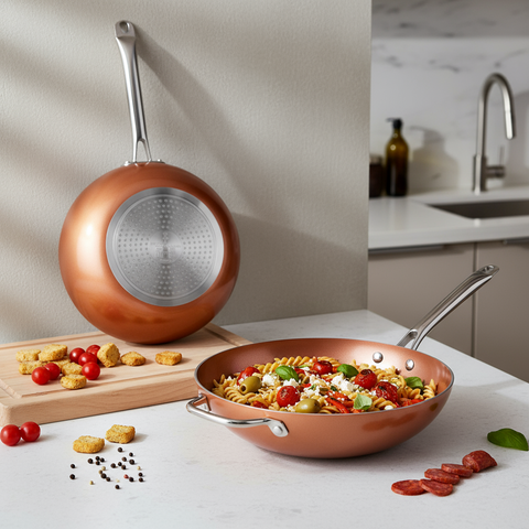MILEX COPPER CHEF – WOK PAN – NON-STICK COATING