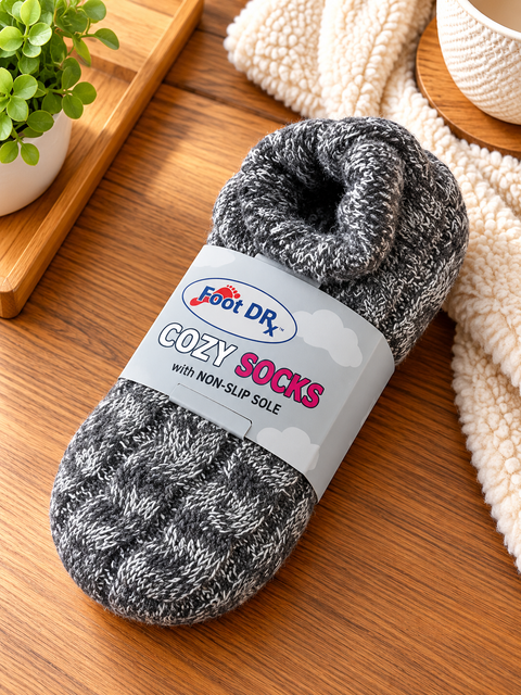 FOOT DR COZY SOCKS -ANKLE SOCKS WITH NON-SLIP SOLE