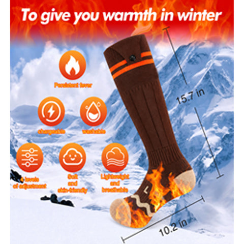 Milex Insta Heated Socks – Rechargeable Heated Thermal Socks with 4 Heat Settings