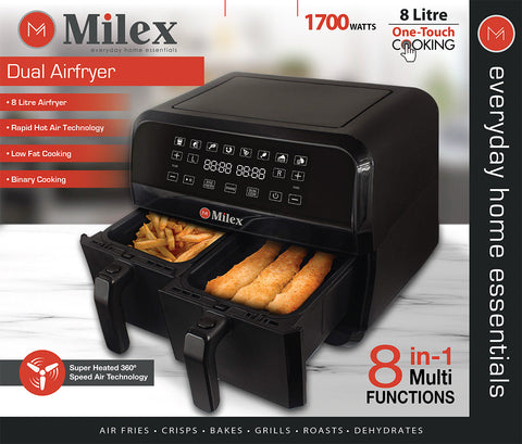 Milex Dual 9L Air Fryer - Milex South Africa