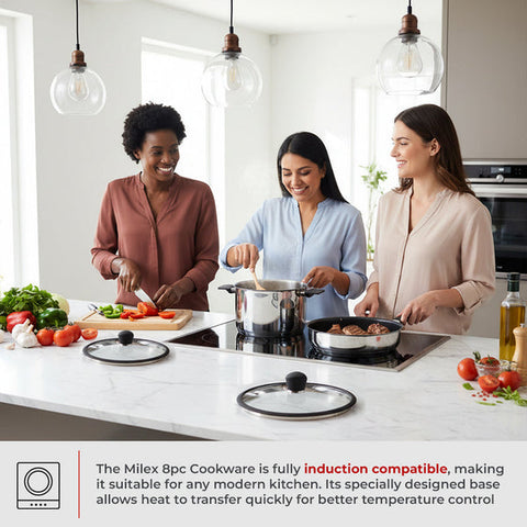 Milex 8pc Stainless Steel Cookware Set