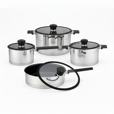Milex 8pc Stainless Steel Cookware Set