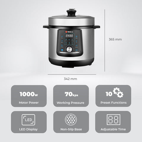 Milex 6L Digital Power Pressure Cooker