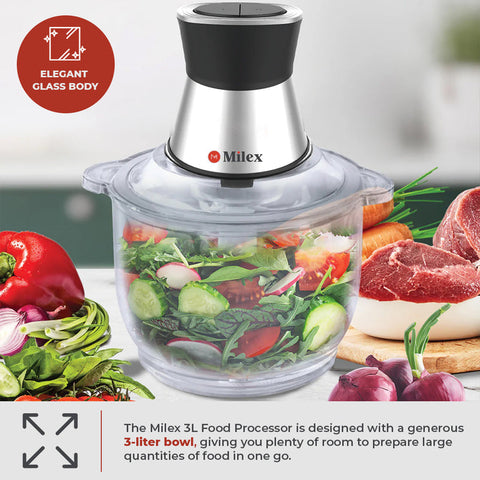 Milex 5L Manual Air Fryer + Milex 3L Food Processor + 2 FREE Butter Knives