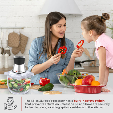 Milex 5L Manual Air Fryer + Milex 3L Food Processor + 2 FREE Butter Knives