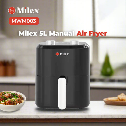 Milex 5L Manual Air Fryer + Milex 3L Food Processor + 2 FREE Butter Knives