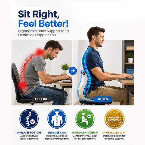 MR PILLOW  ICEY HEAT BACK SUPPORT " Patented "