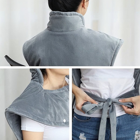 INSTA HEAT BACK Fast Heating, Soft Micro-Plush, Long Power Cord,  Provides Muscle Relief.