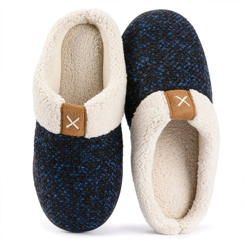 PLUSH FLEECE UNISEX COMFORT GEL SLIPPERS