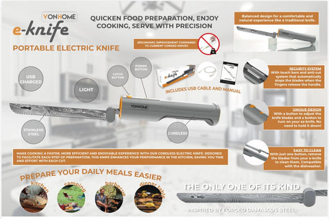 Milex E-Knife – Portable Cordless Electric Knife
