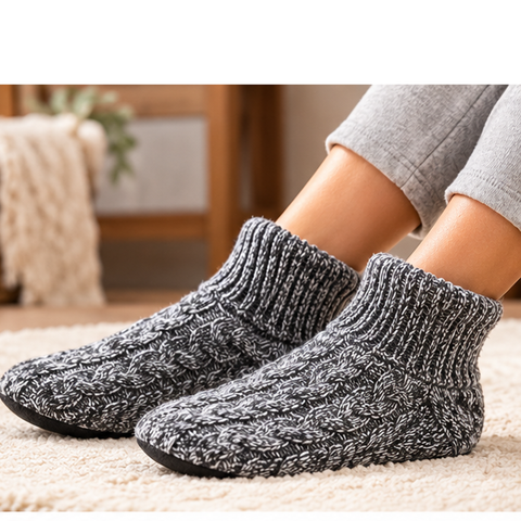 FOOT DR COZY SOCKS -ANKLE SOCKS WITH NON-SLIP SOLE